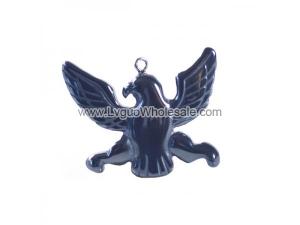 Hematite Eagle Sign 30x40mm Pendant